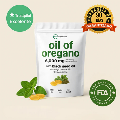 Cápsulas blandas de Aceite de orégano con Aceite de semilla negra