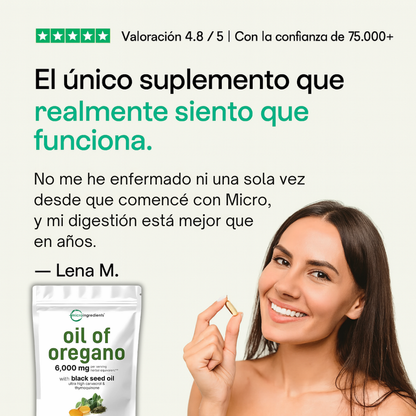 Cápsulas blandas de Aceite de orégano con Aceite de semilla negra